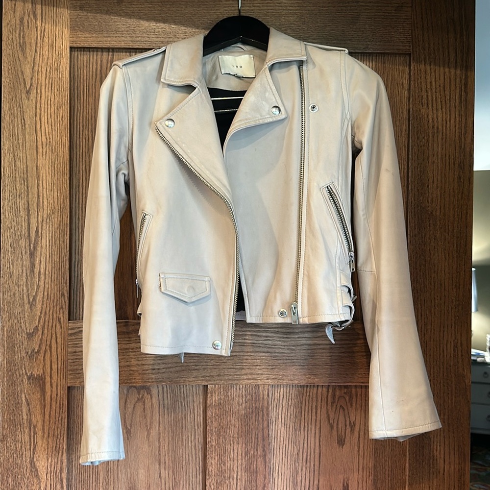 IRO Asheville Biker Leather Jacket - Size 36